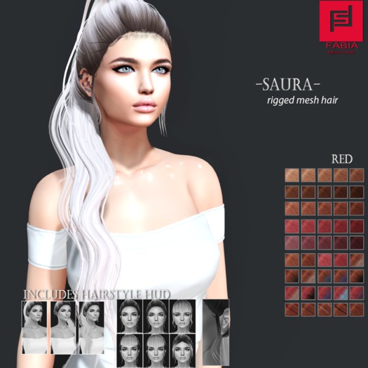 -FABIA- Mesh Hair   <Saura> Red