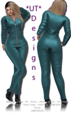 0005761 Mesh Teal Jumpsuit