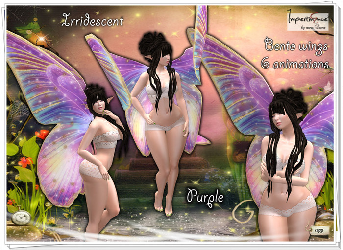 Butterfly wings iridescent bento - Purple