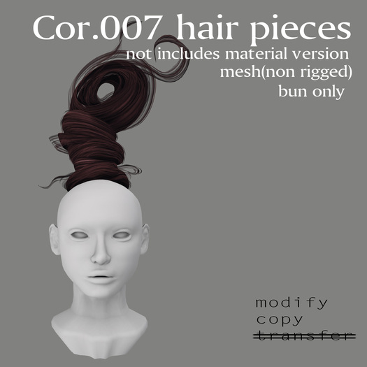 *booN Cor.007 hair pieces brown pack