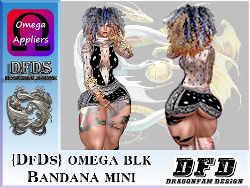 {DfDs} Omega Blk Bandana Mini