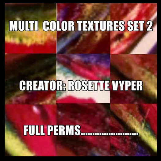 Second Life Marketplace - MULTI COLOR TEXTURE SET 2