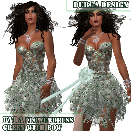DRESS KYRA GREEN, DURGA DESIGN