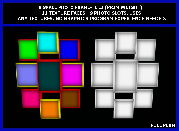 9 Space Photo Frame Full Perm - boxed