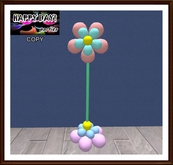 Easter - Column of Balloons with Flower