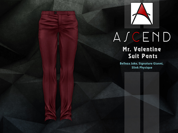 /Ascend/ Mr. Valentine Suit Pants - Red [ADD ME]
