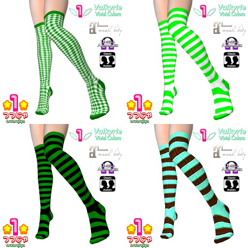 *1* Green Green Overknee Fatpack