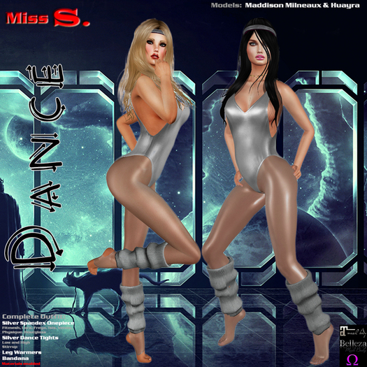 Miss S. Dance Spandex silver Value Pack