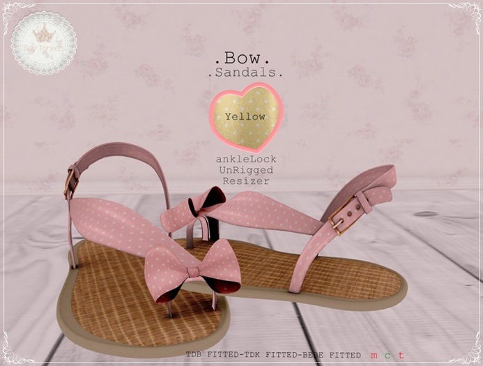 {T.T}Bow sandals Yellow HUD Auto-unpacker