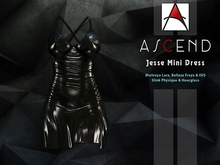 //Ascend// Jesse Mini Dress - Latex Black [ADD ME]