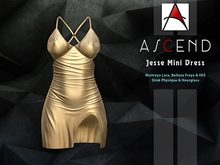 //Ascend// Jesse Mini Dress - Metallic Light Gold [ADD ME]