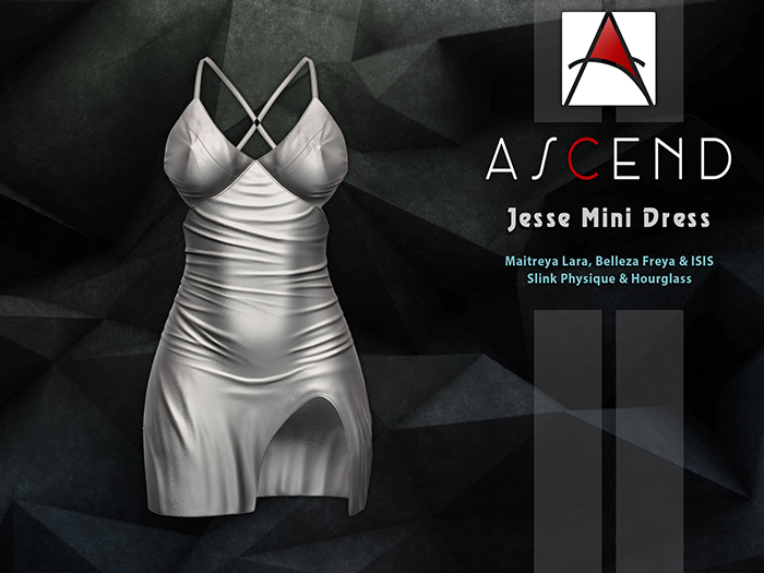 //Ascend// Jesse Mini Dress - Metallic Silver [ADD ME]