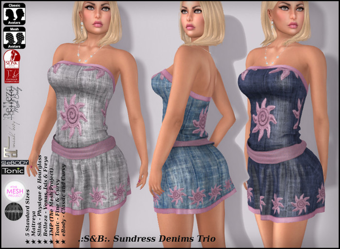 .:S&B:. Sundress Denims Trio