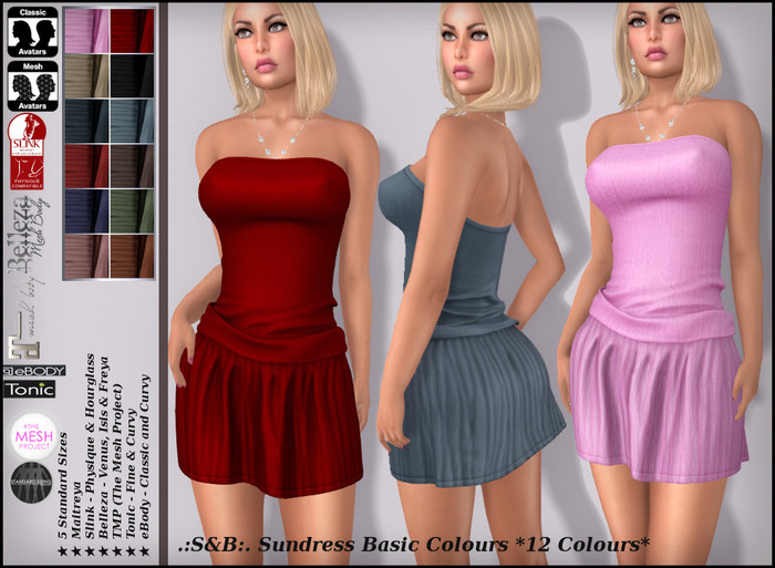 .:S&B:. Sundress Basic Colours *12 Colours*