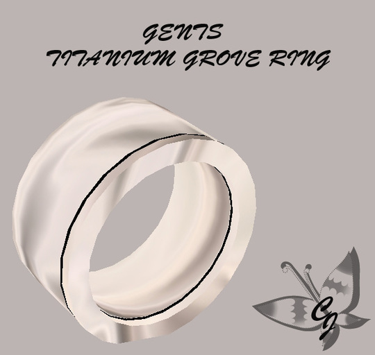 ::SSS:: Gents Titanium Groove Ring
