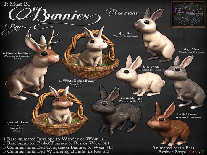 2. *HEXtraordinary* White Bunny Basket - RARE