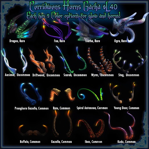 [GACHA] [CC] Kudu Horns, Common (boxed)