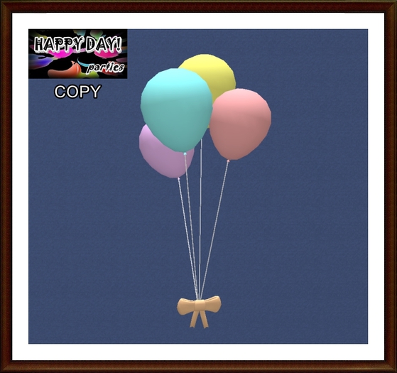 Easter - Balloons Ribbon Hovering