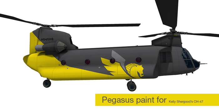 Pegasus paint for Kelly Shergood's CH-47