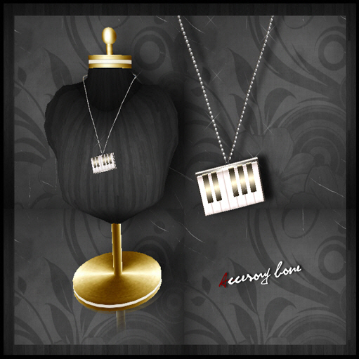 accessory bone A:B necklace 005 Piano silver
