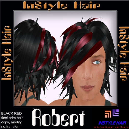 InStyle Hair - ROBERT - for men (black red)