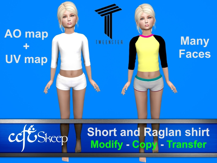 Skeep - Tweenster Short & Raglan shirt - DEMO