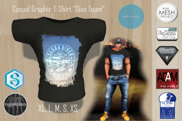 SCUBA DIVER - MEN'S CASUAL T-SHIRT
