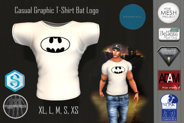 BAT LOGO - MENS CASUAL T-SHIRT [BOXED]