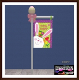 Easter - Flag with Easter Bunny Garden