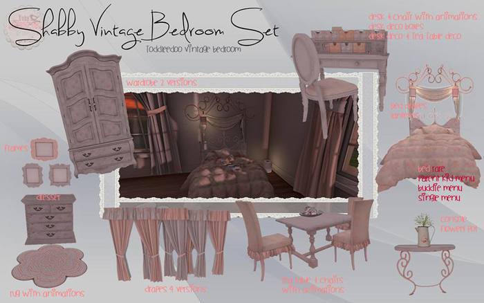 {BB} Shabby Vintage - Bed RARE