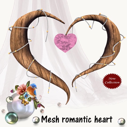 Mesh rustic romantic heart v.1