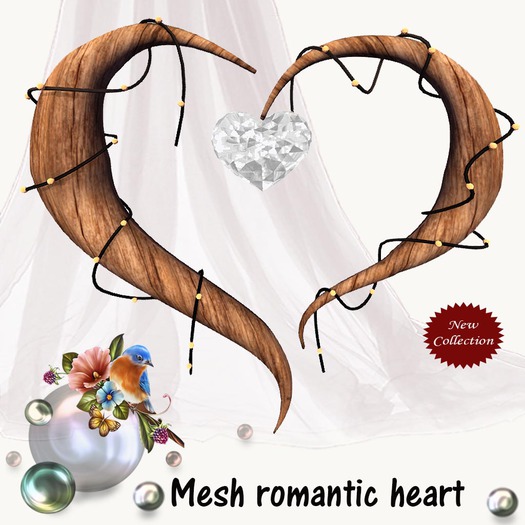 Mesh rustic romantic heart v.2