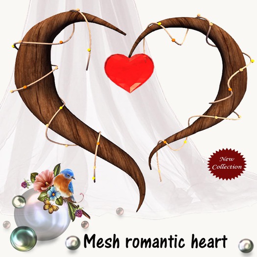 Mesh rustic romantic heart v.3