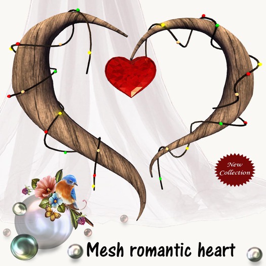 Mesh rustic romantic heart v.4