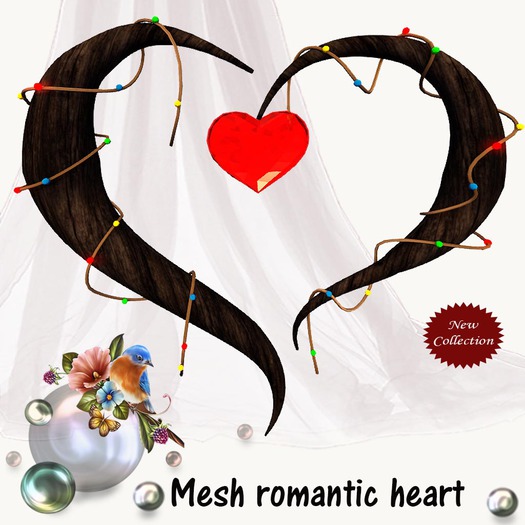 Mesh rustic romantic heart v.5