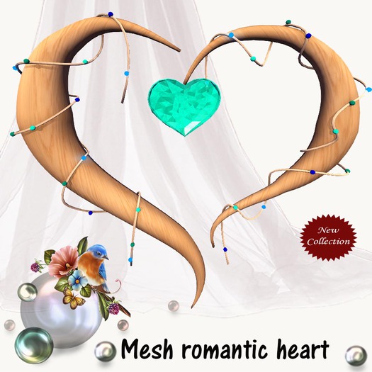 Mesh rustic romantic heart v.6