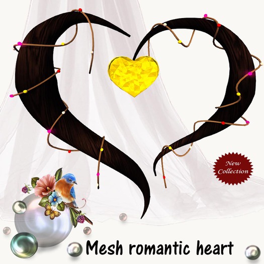 Mesh rustic romantic heart v.8