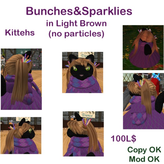 *Tiny B's Designs*Bunches&Sparklies light brown -kittehs
