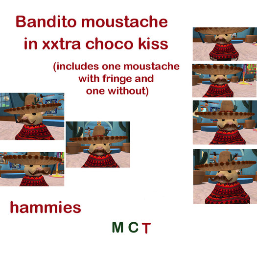 *Tiny B's Designs*Bandito moustache in xxtra choco kiss-hammie