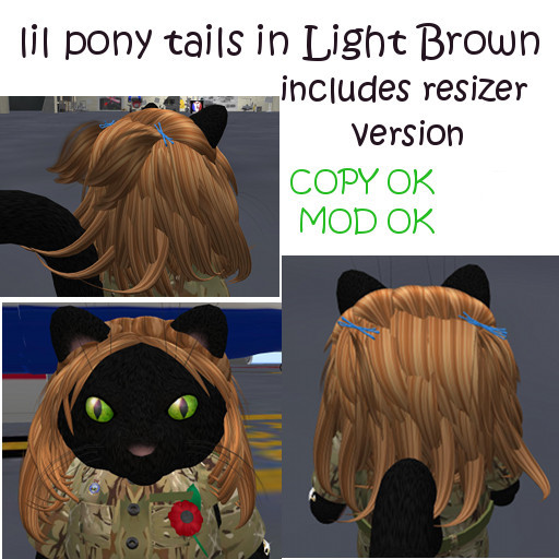*Tiny B's Designs* lil pony tails in Light Brown