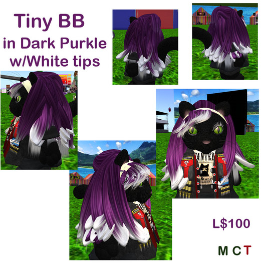 *Tiny B's Designs*Tiny BB in in Dark Purkle white tips