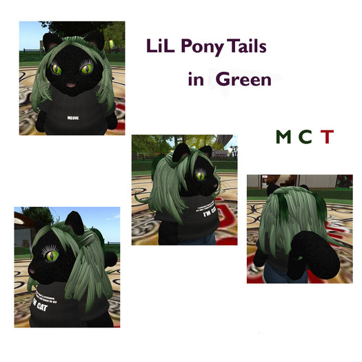 *Tiny B's Designs* lil pony tails in Green