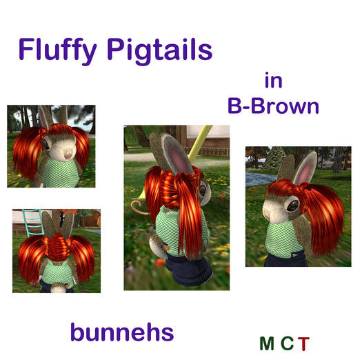 *Tiny B's Designs*Fluffy Bunches in B Brown -bunnehs