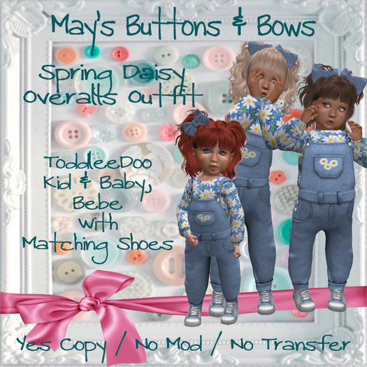 MBB * Spring Daisy Overalls Outfit (TD&Bebe)