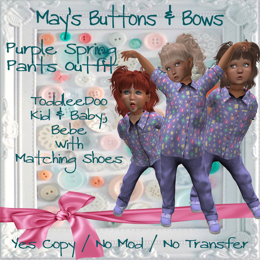 MBB * Purple Spring Pants Outfit (TD&Bebe)