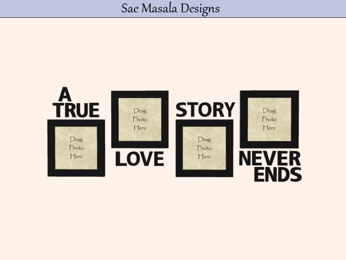 Second Life Marketplace Love Story Picture Frames 1 LI Mesh Holds 4