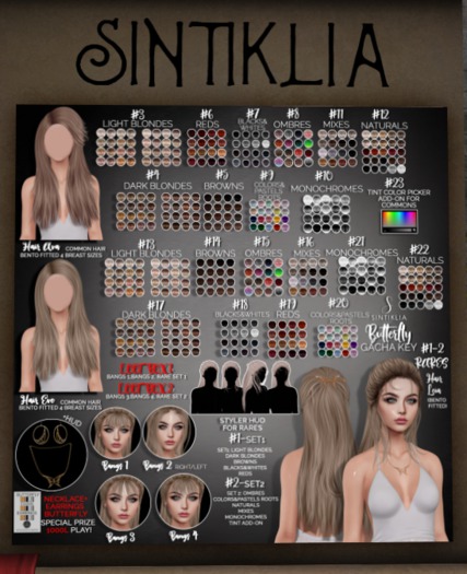 #7 Sintiklia - Butterfly - Hair Ava - Blacks&whites