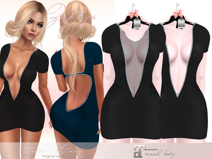 "Zephyr" Dress - Dana (Black) wear