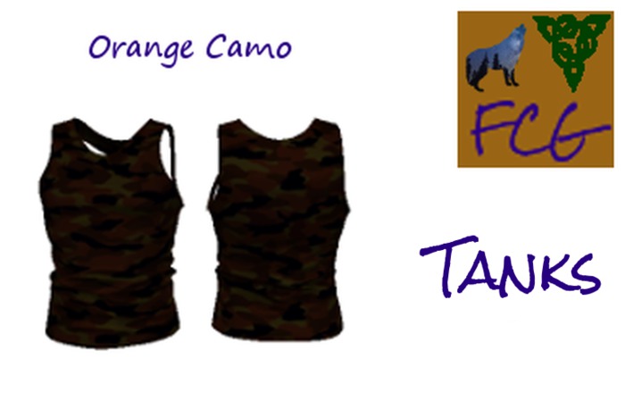 Callum Tank Orange Camo