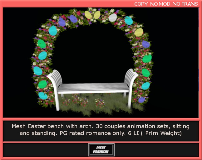 Happy Easter Bench - Romance -Boxed